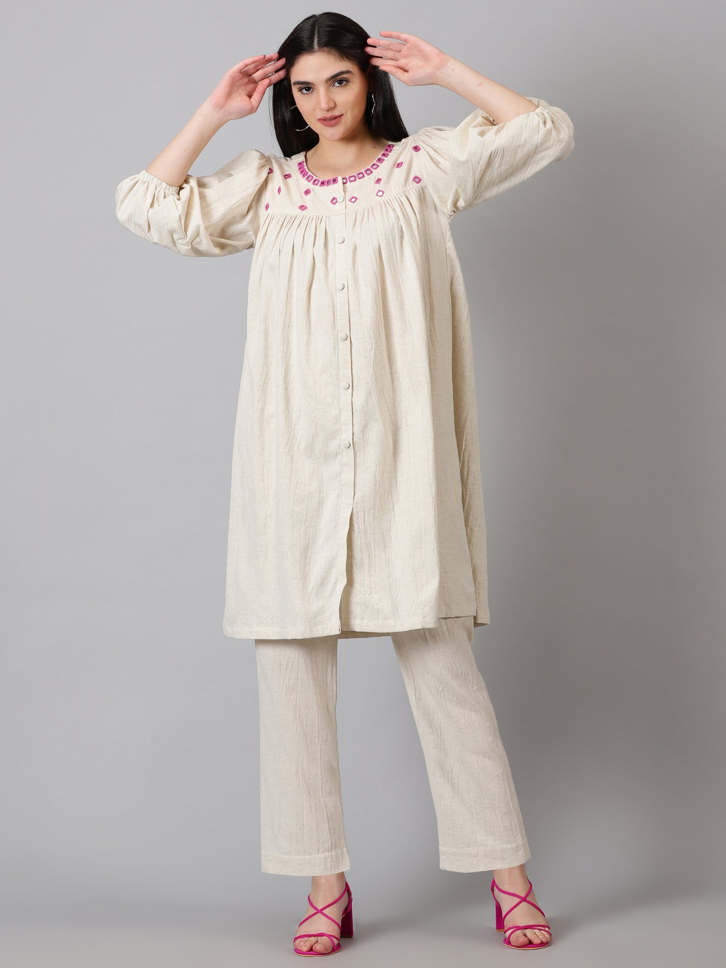 Ivory Mirror Cotton Co-ord