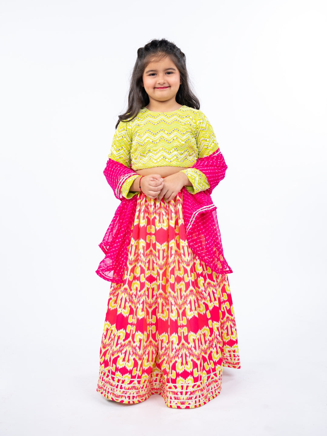 Multi Color Sibling Matching Outfits (Lehenga & Kurta Set)