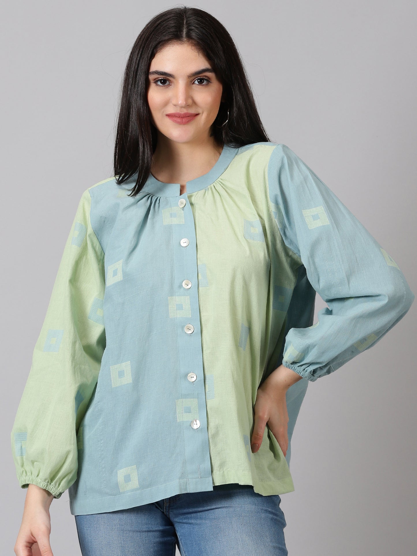 Sage Handloom Cotton Shirt