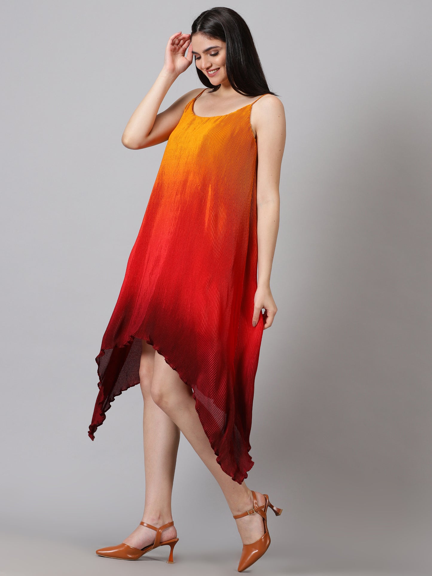 Honey Chinon Dress