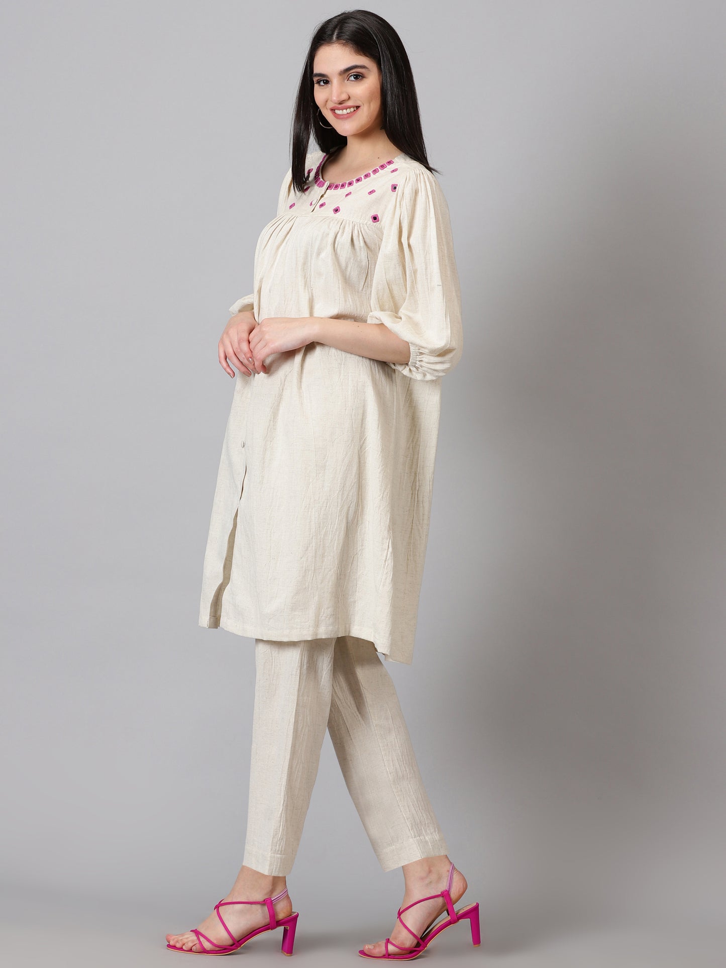 Ivory Mirror Cotton Co-ord