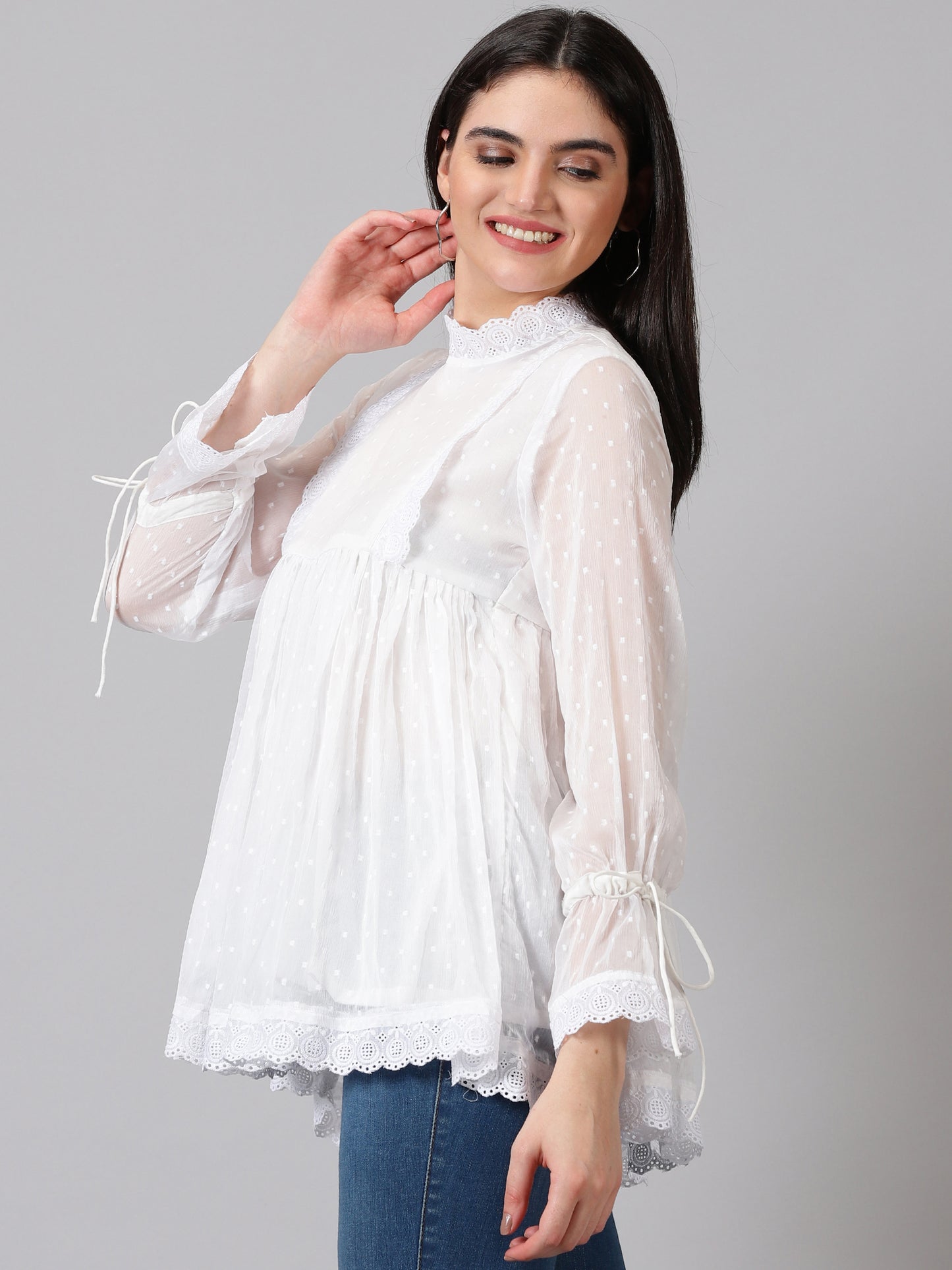White Chiffon Top