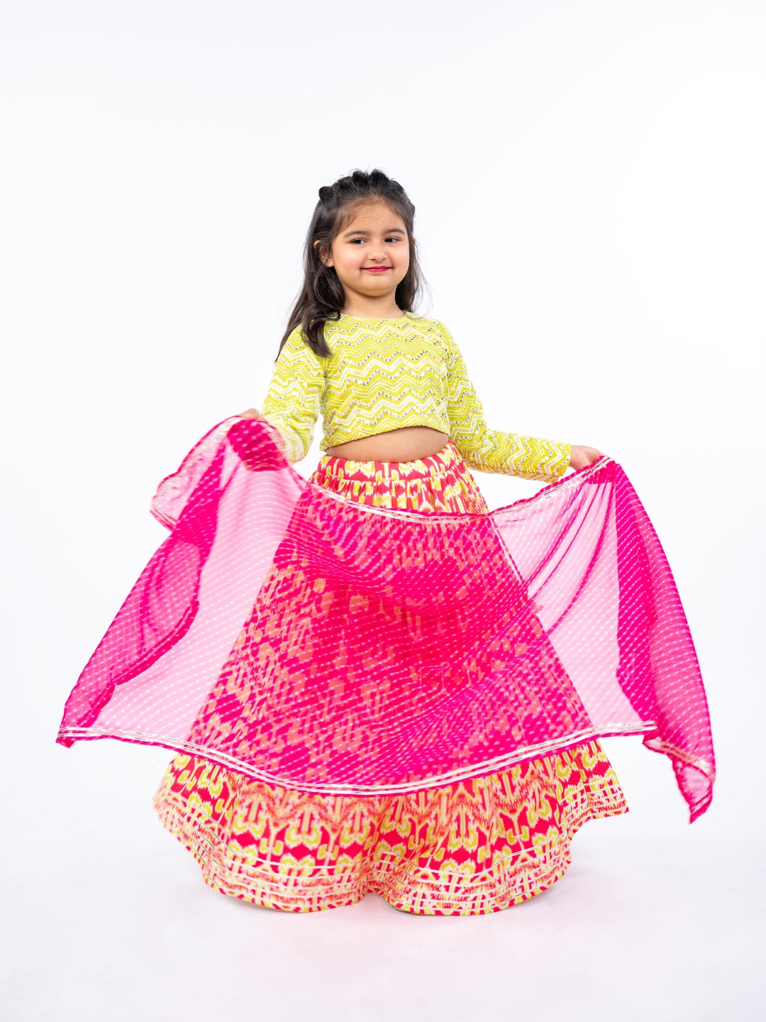 Multi Color Sibling Matching Outfits (Lehenga & Kurta Set)