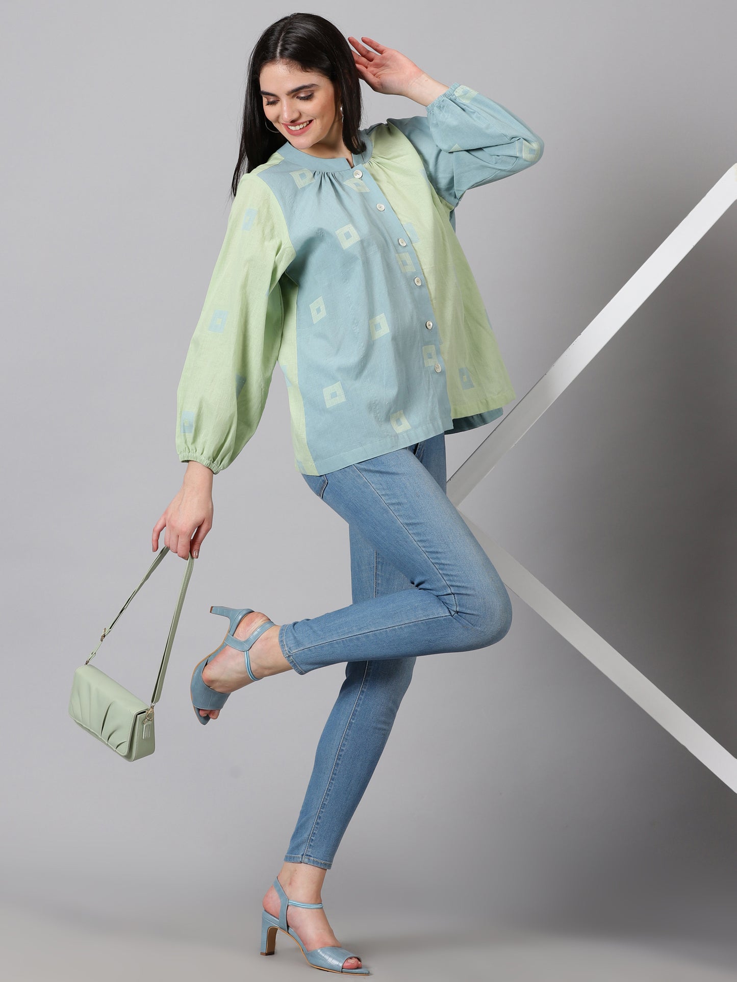 Sage Handloom Cotton Shirt