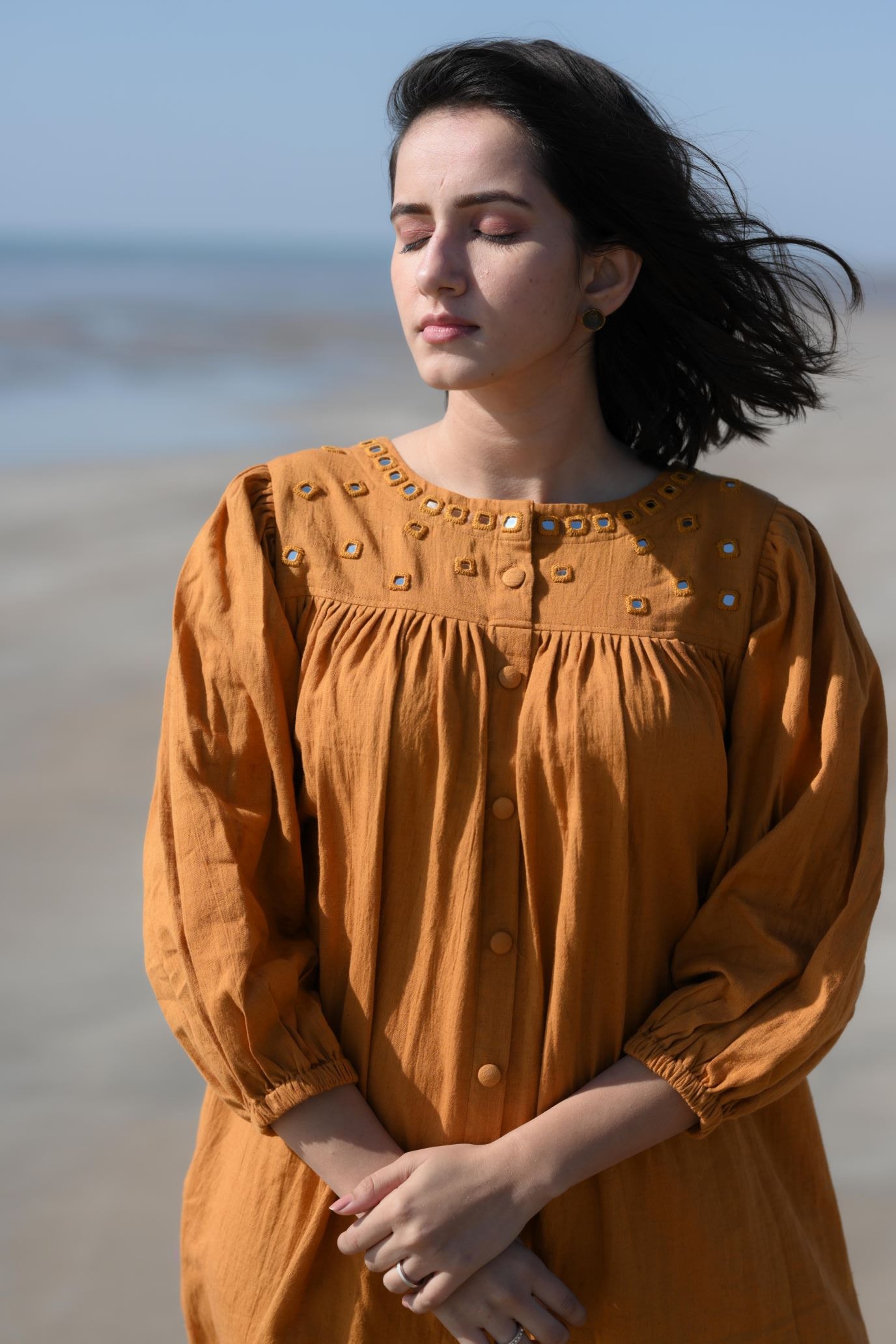 Mustard Mirror Cotton Co-ord