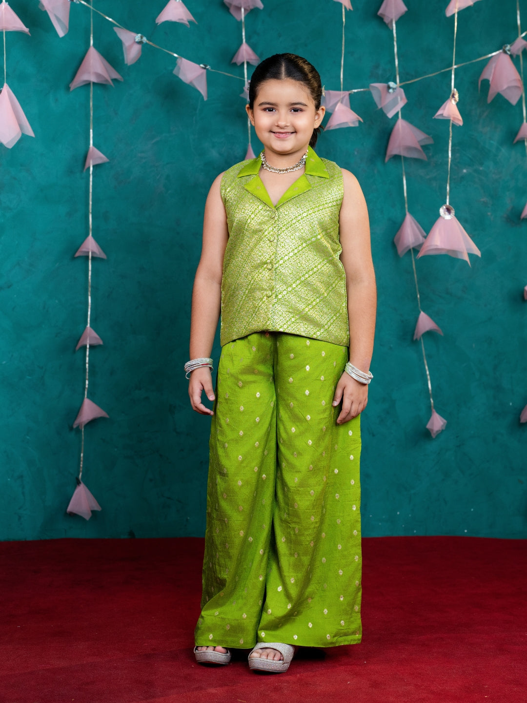 Boys Kurta & Girls Blazer Palazzo Sibling Outfit