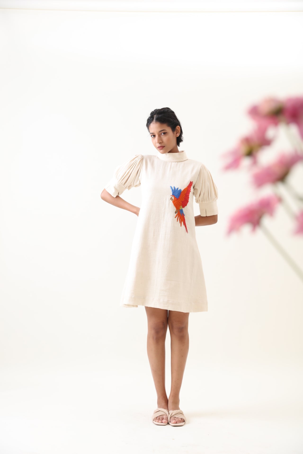 Macaw Kala Cotton Embroidered Dress