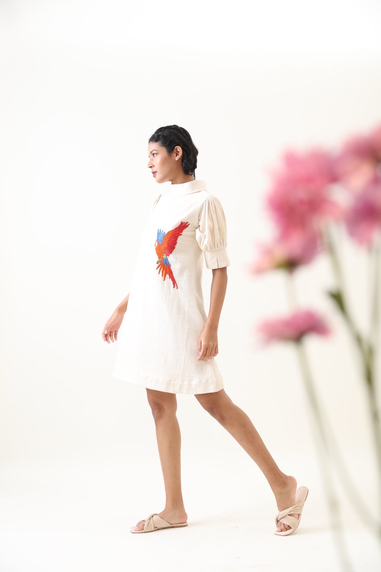 Macaw Kala Cotton Embroidered Dress