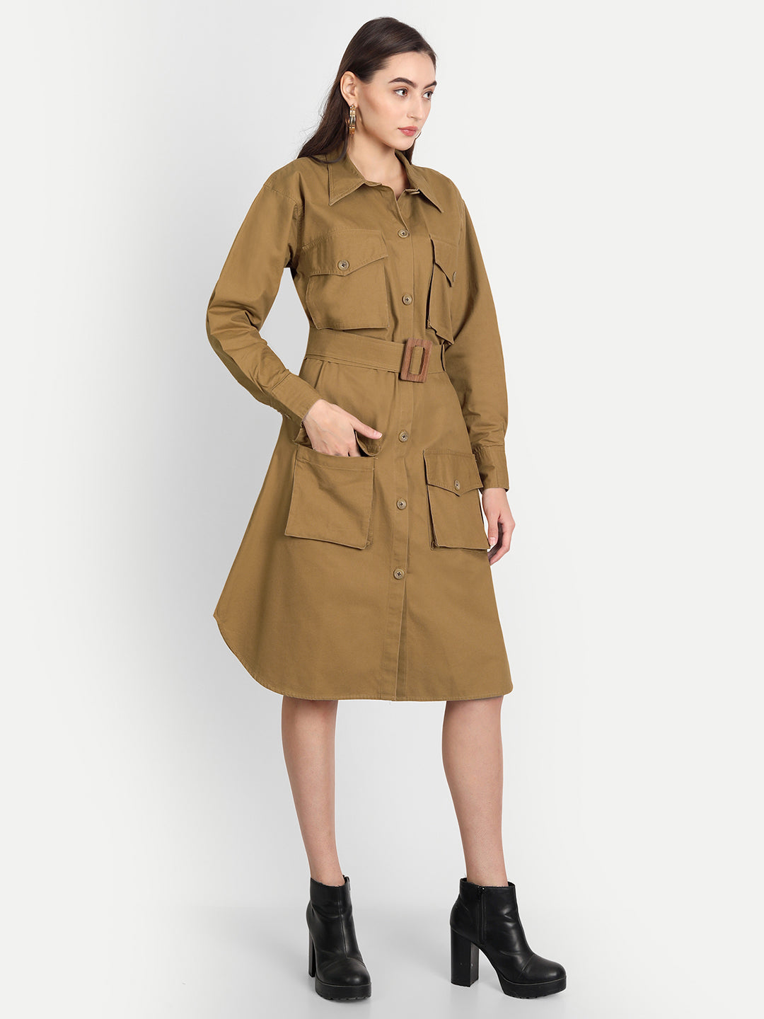 Fawn long Winter Coat