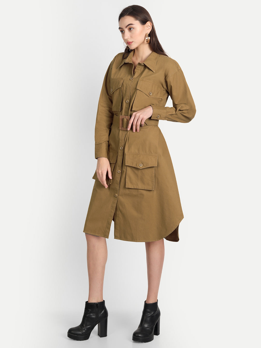 Fawn long Winter Coat