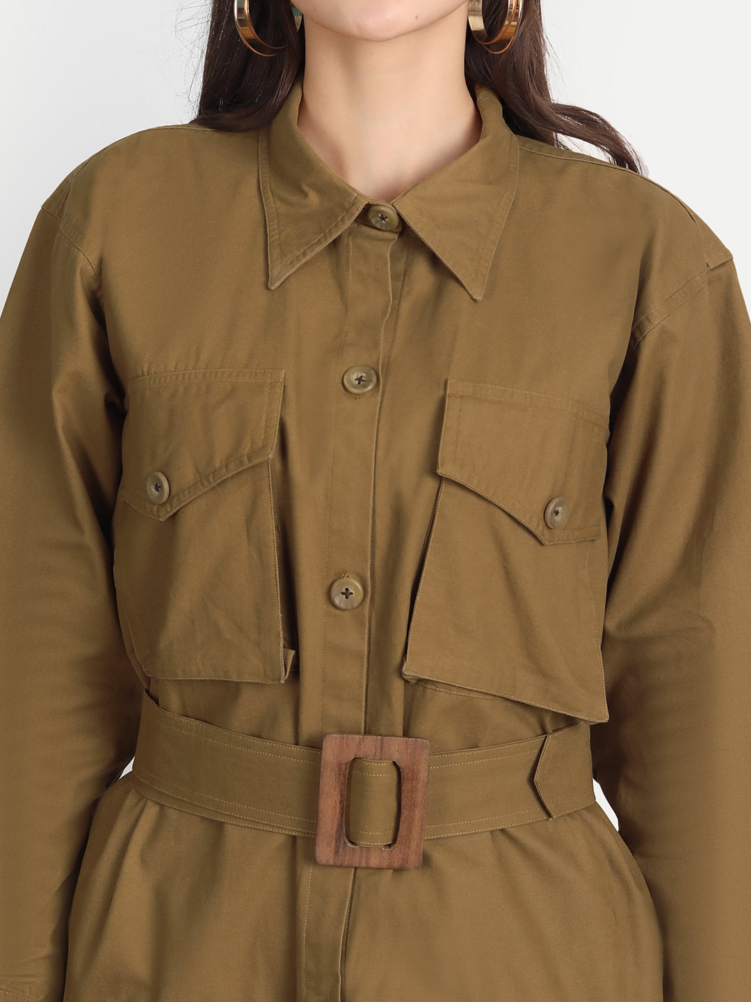 Fawn long Winter Coat