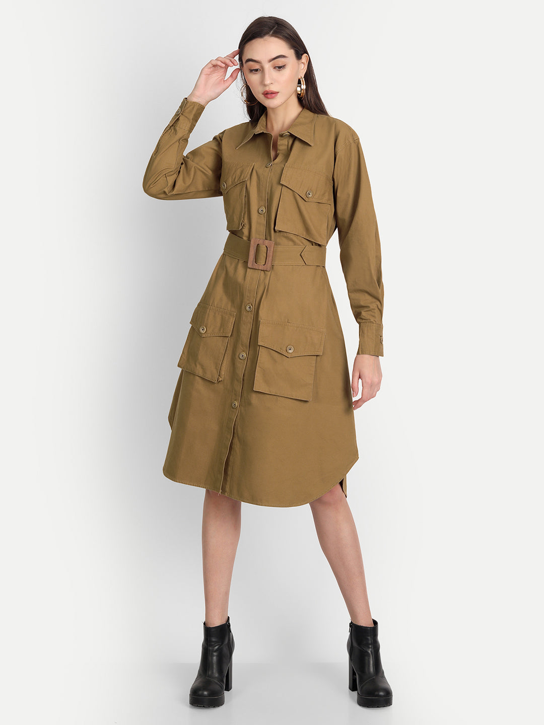 Fawn long Winter Coat