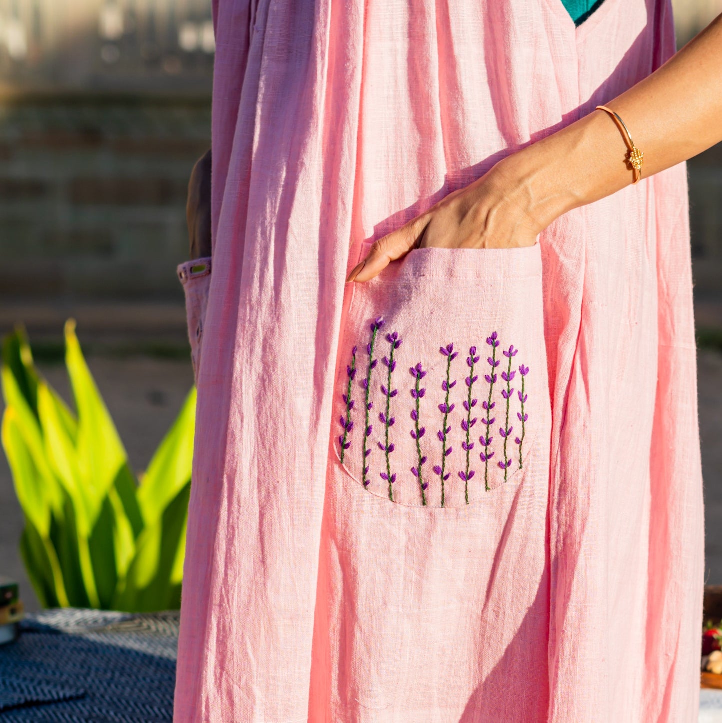 Pink Kala Cotton Dangree