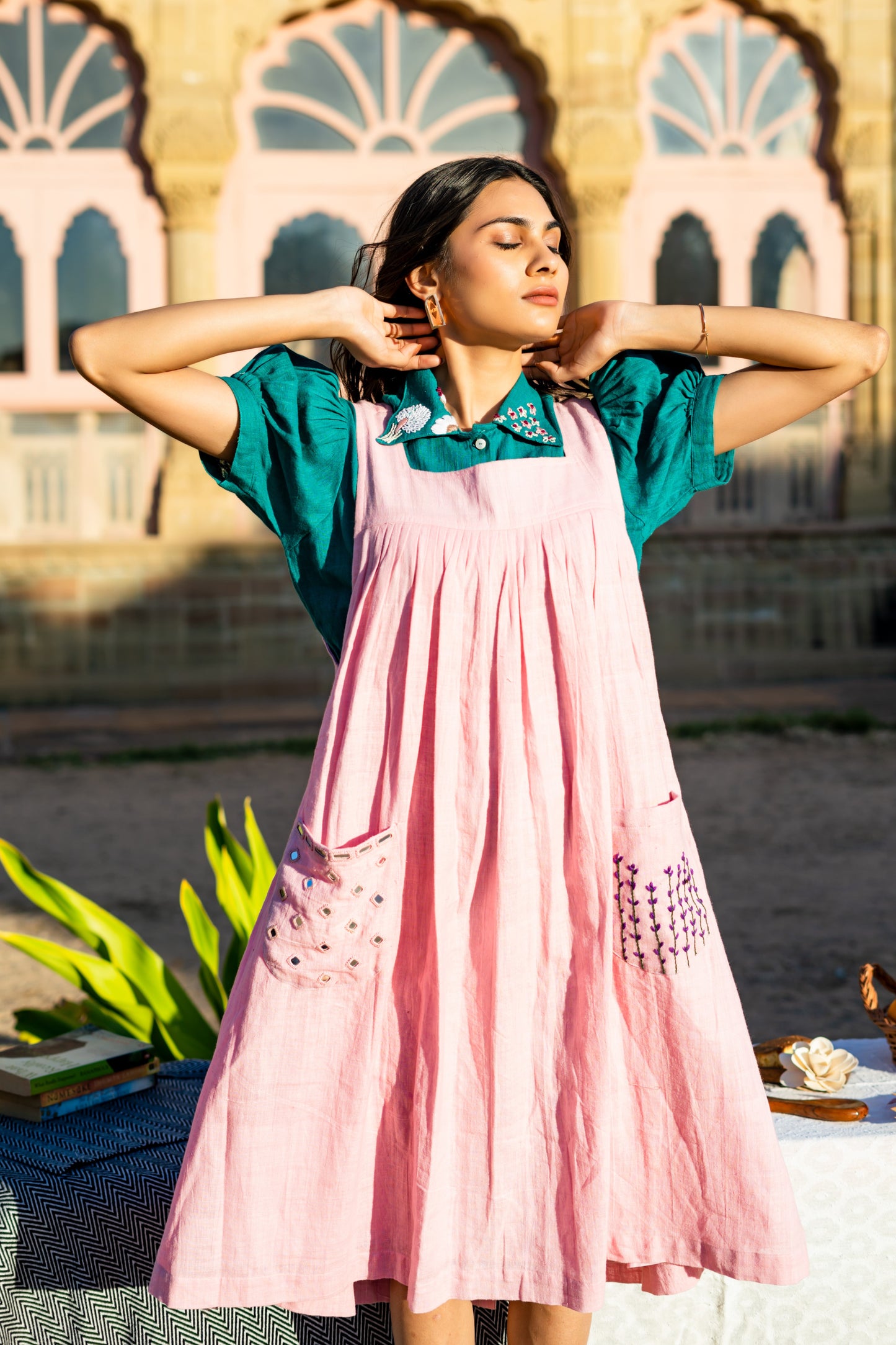 Pink Kala Cotton Dangree