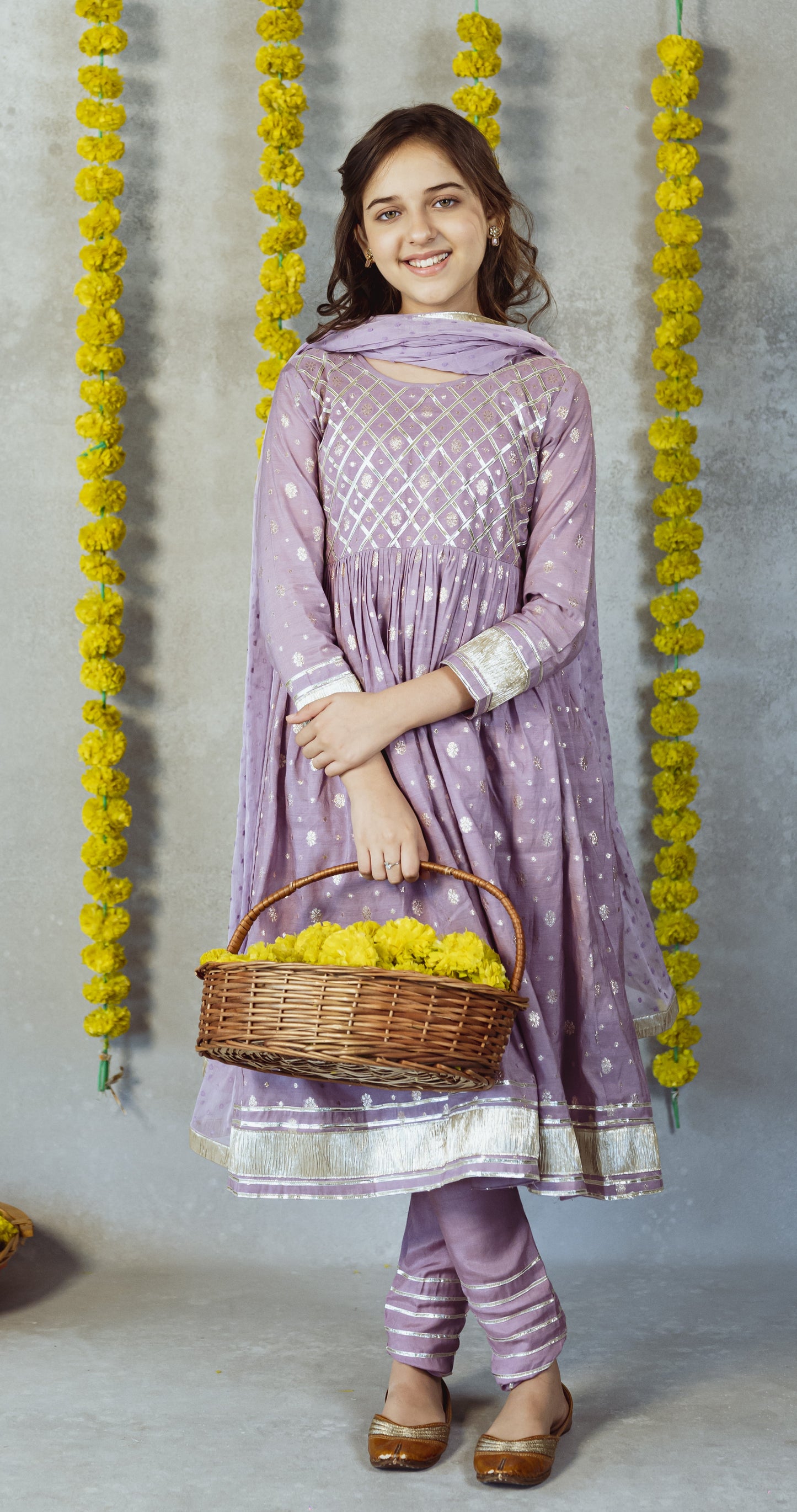 Girls Iris Anarkali Dress (Set of 3)