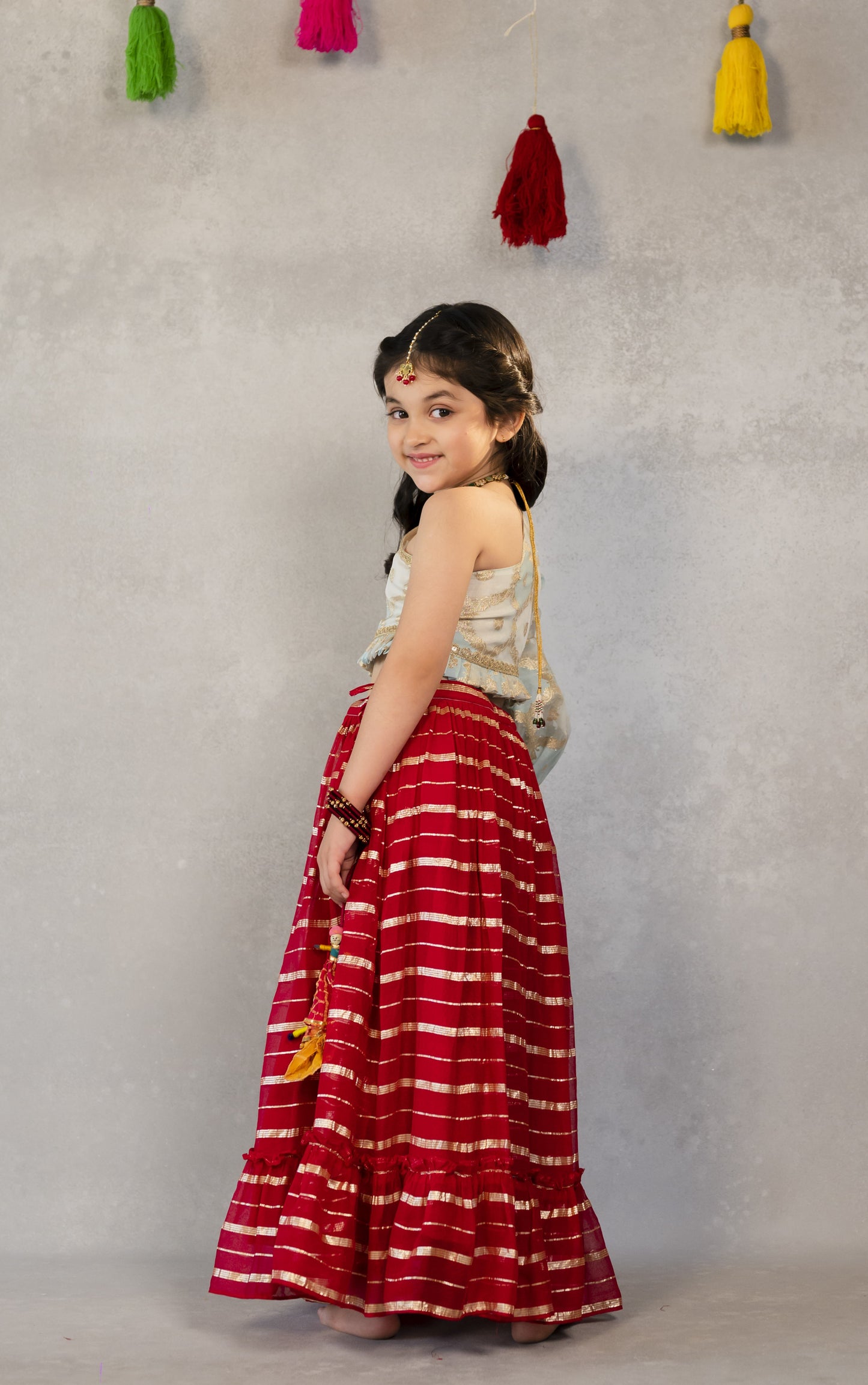 Girls Red Lehenga set