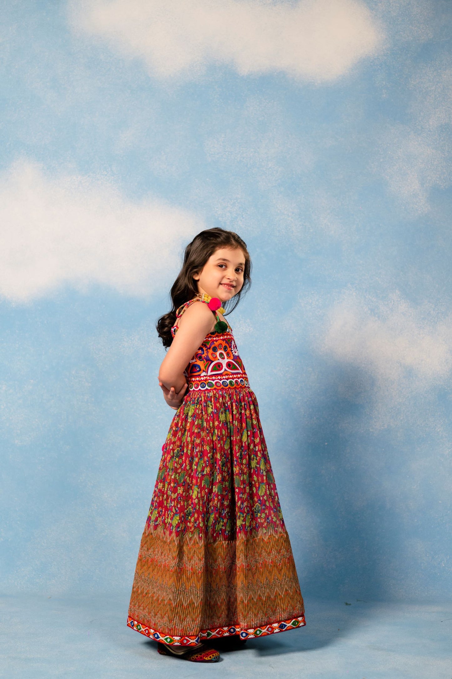 Dark Pink Baby Navratri Dress