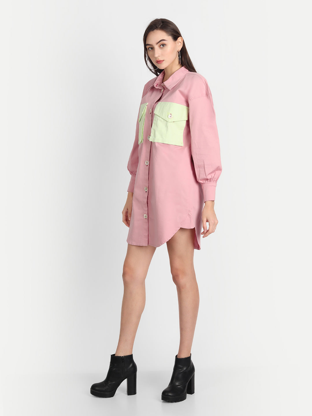 Rose Tunic Shirt Dress