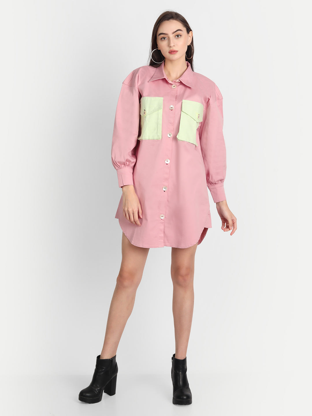 Rose Tunic Shirt Dress