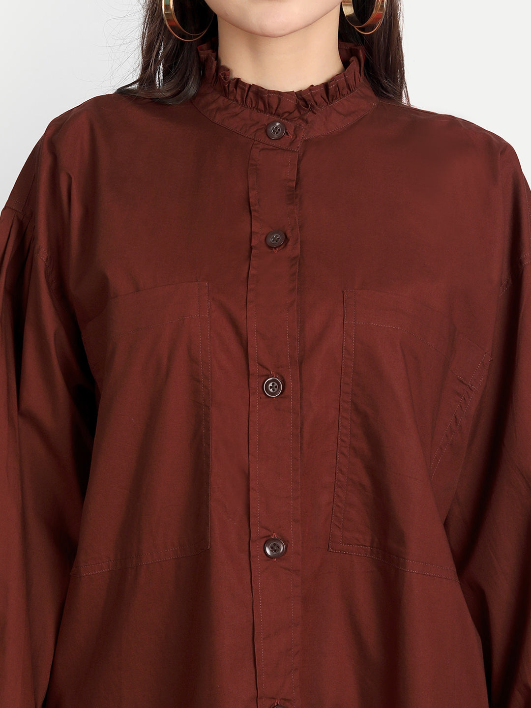 Rust Tunic Shirt Dress