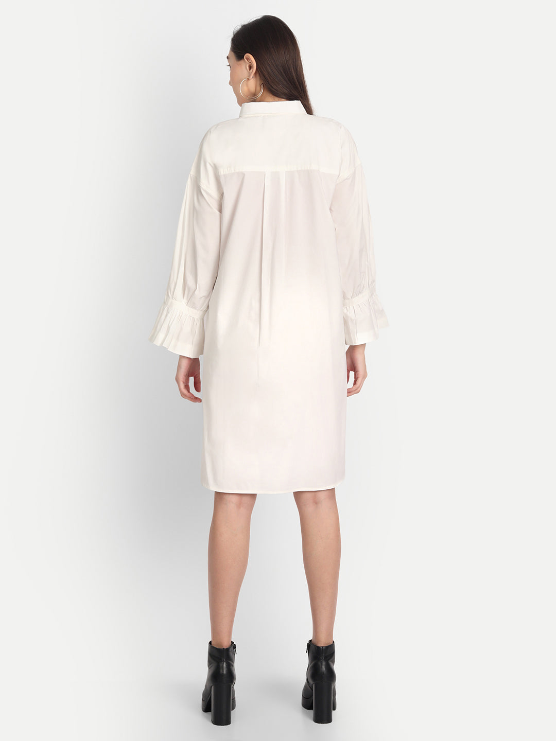 White Tunic Shirt Dress