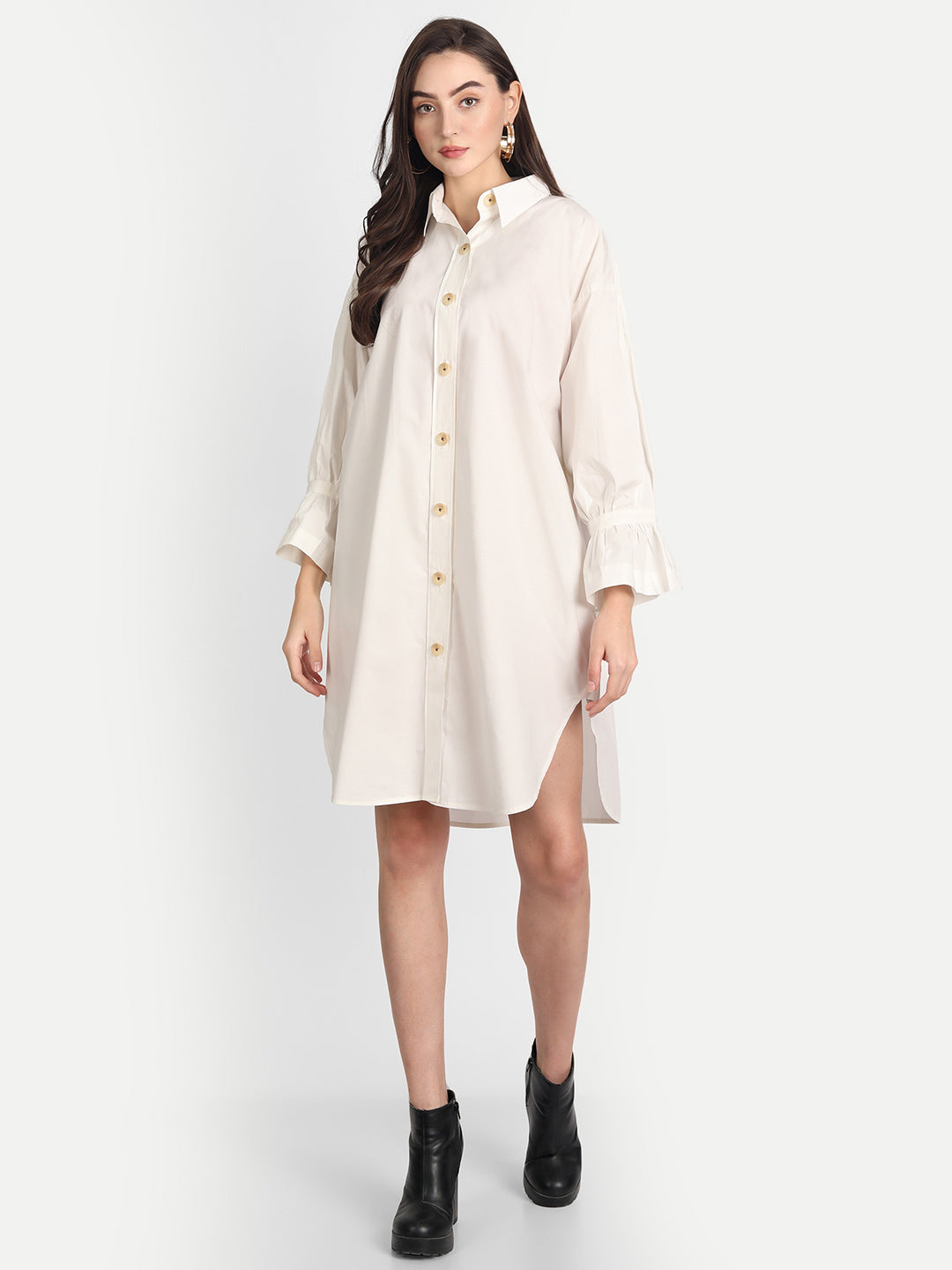 White Tunic Shirt Dress