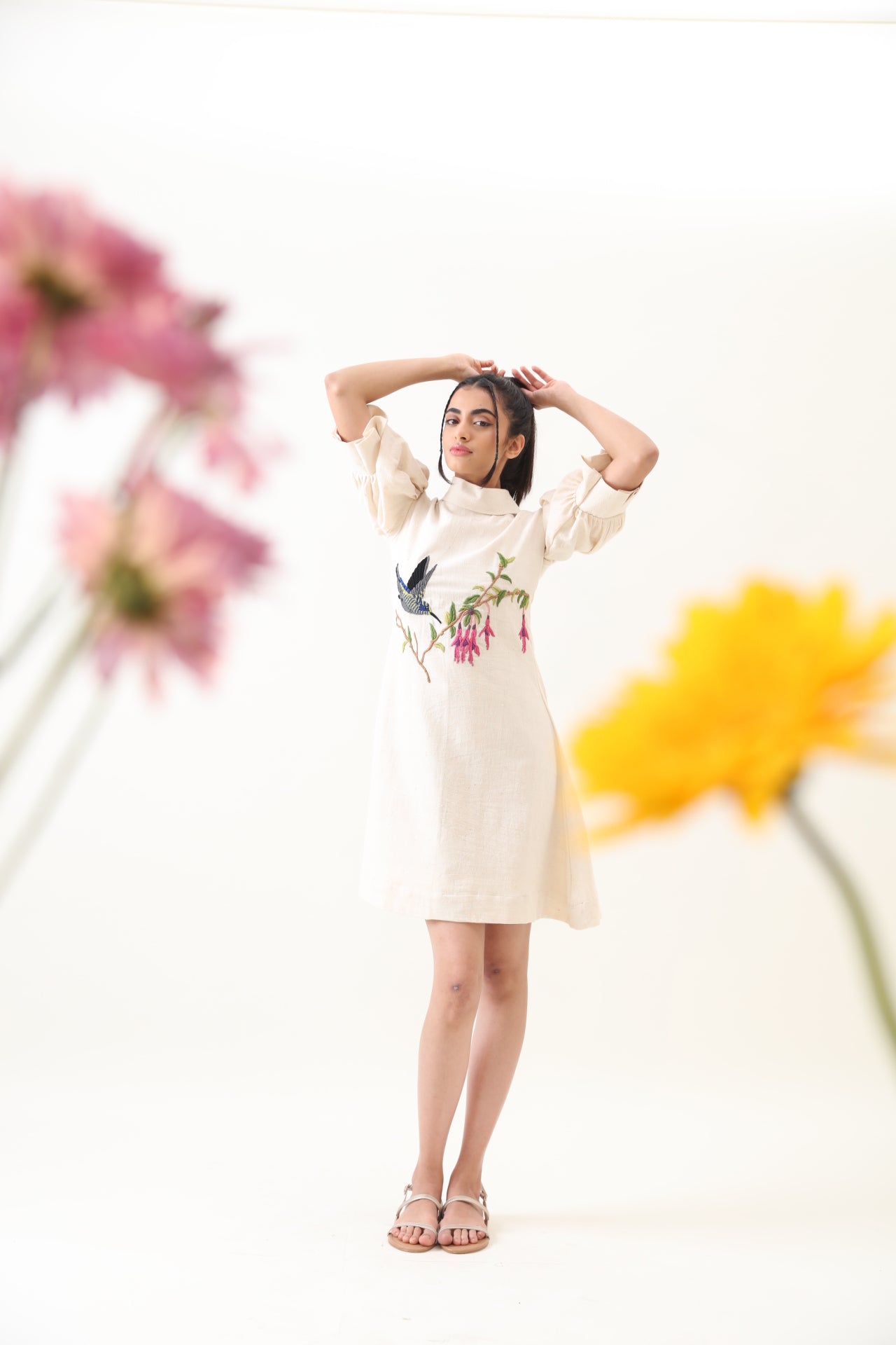 LoveBird Kala Cotton Embroidered Dress