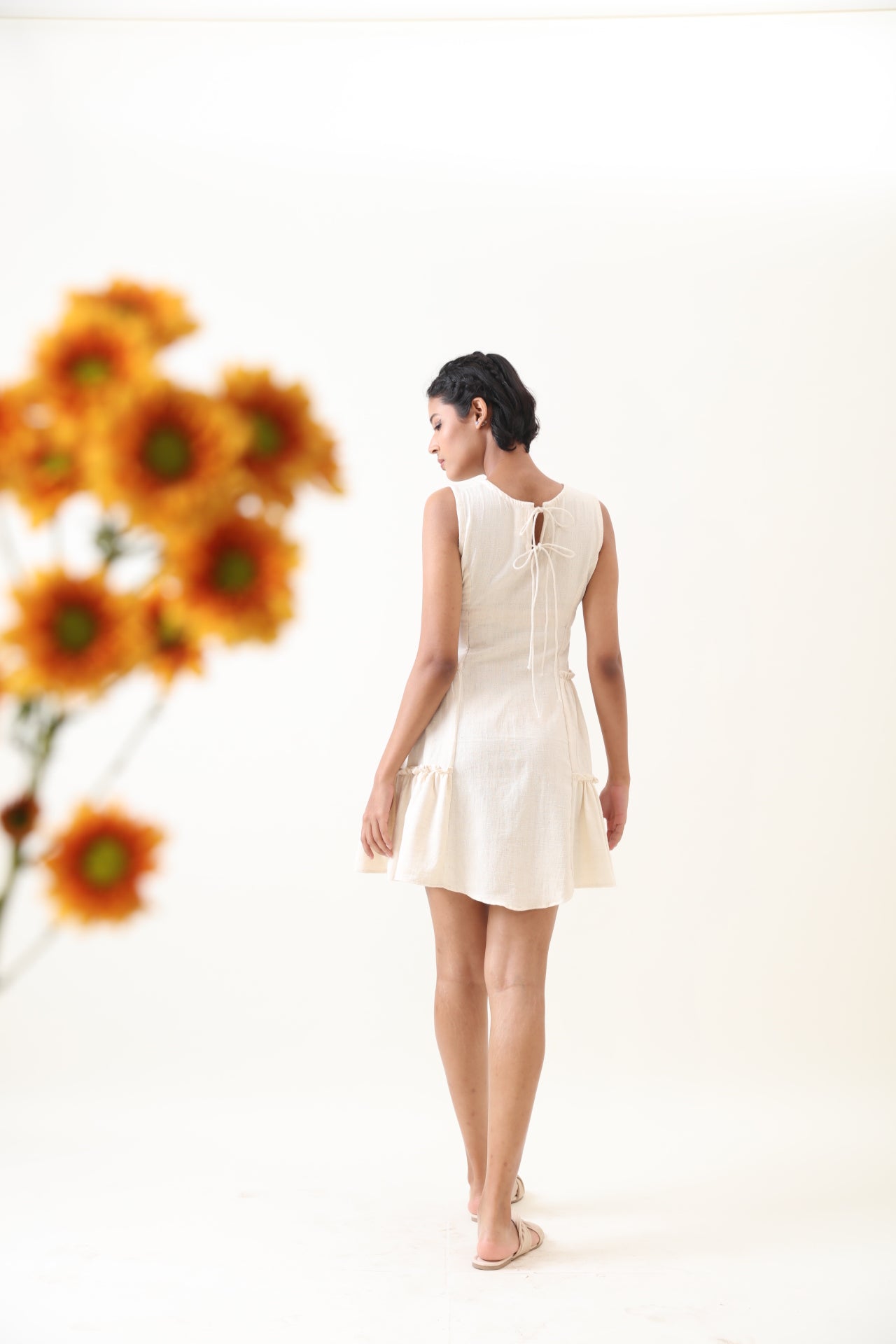 Peafowl Kala Cotton Embroidered Dress