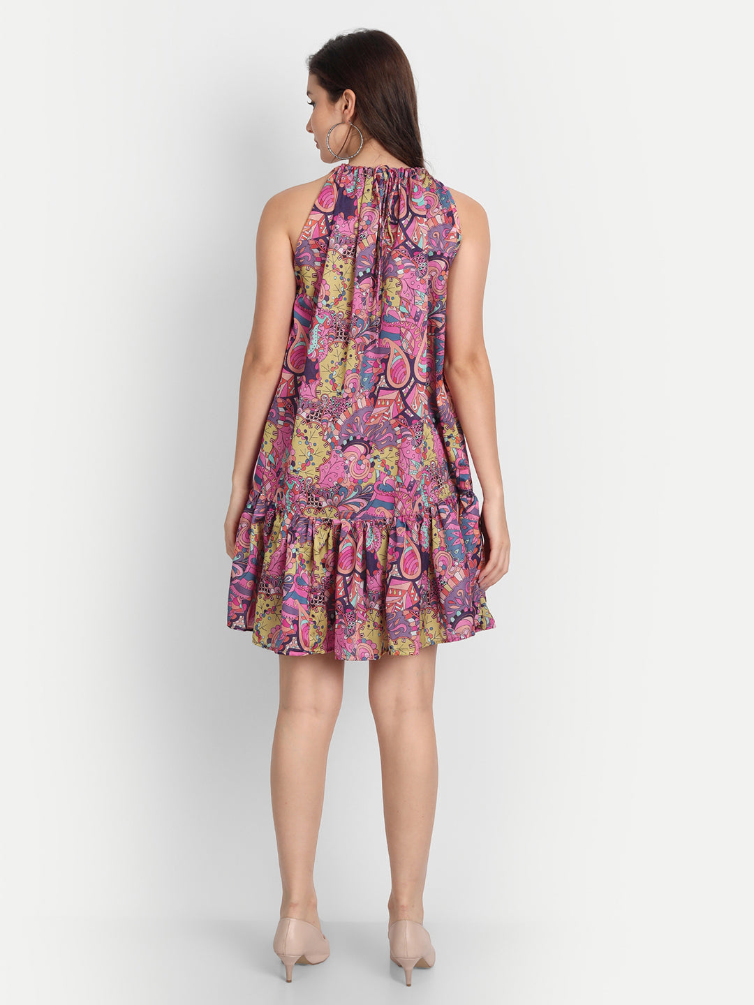 Satin Dress With Floral Print