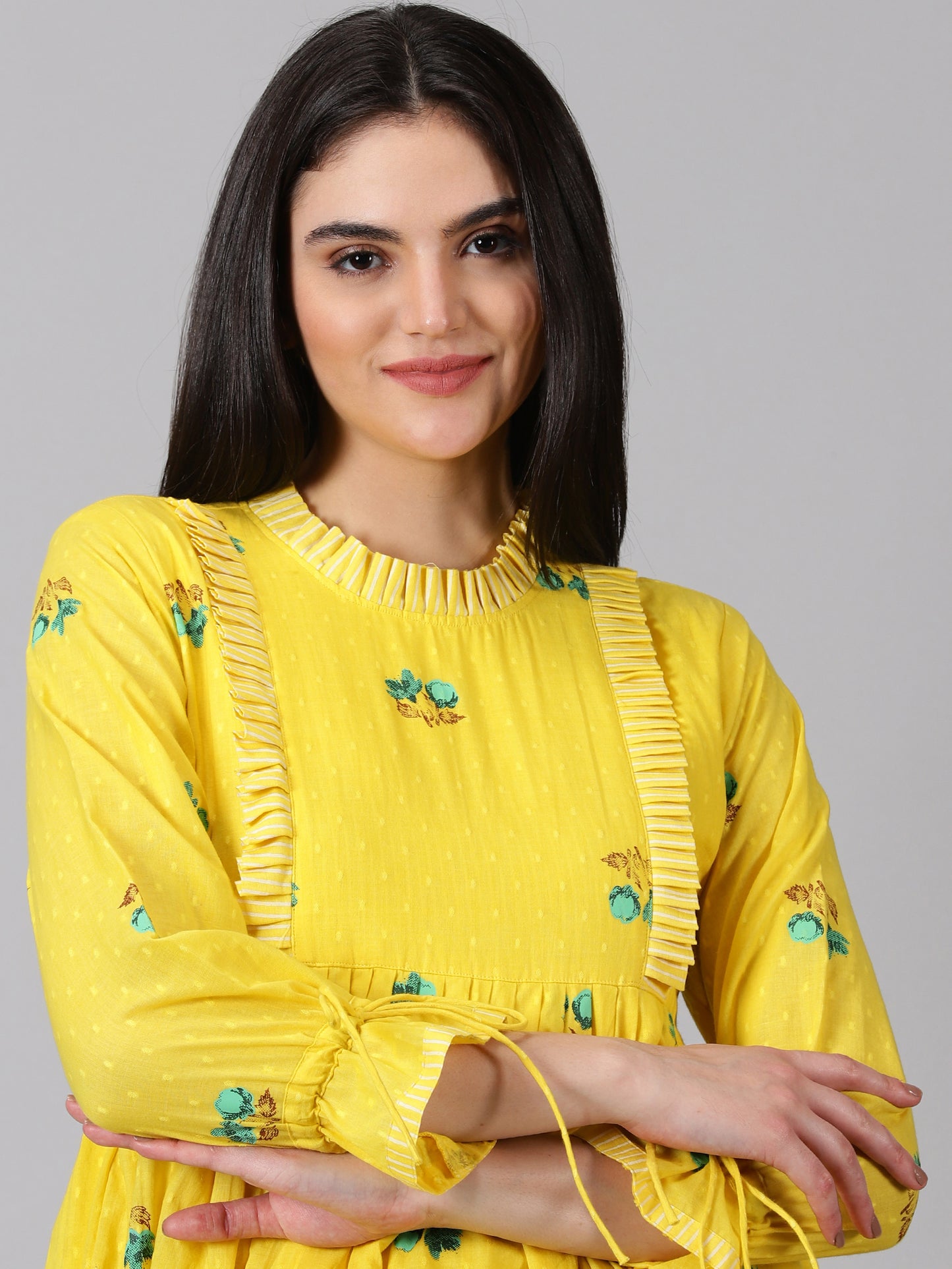 Mustard Screen Print Top