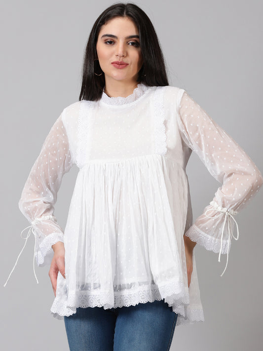 White Chiffon Top