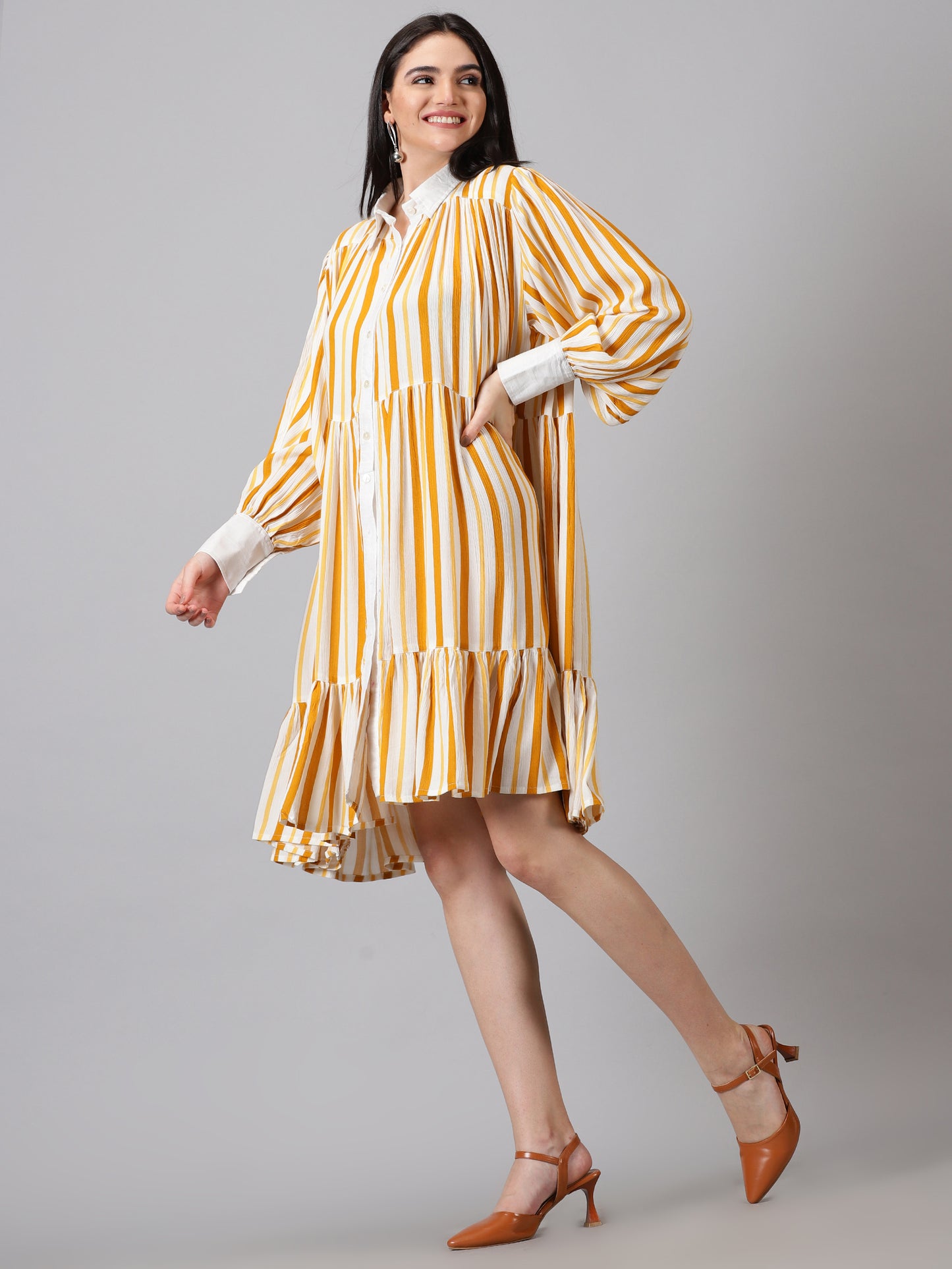 Yellow Rayon Dress