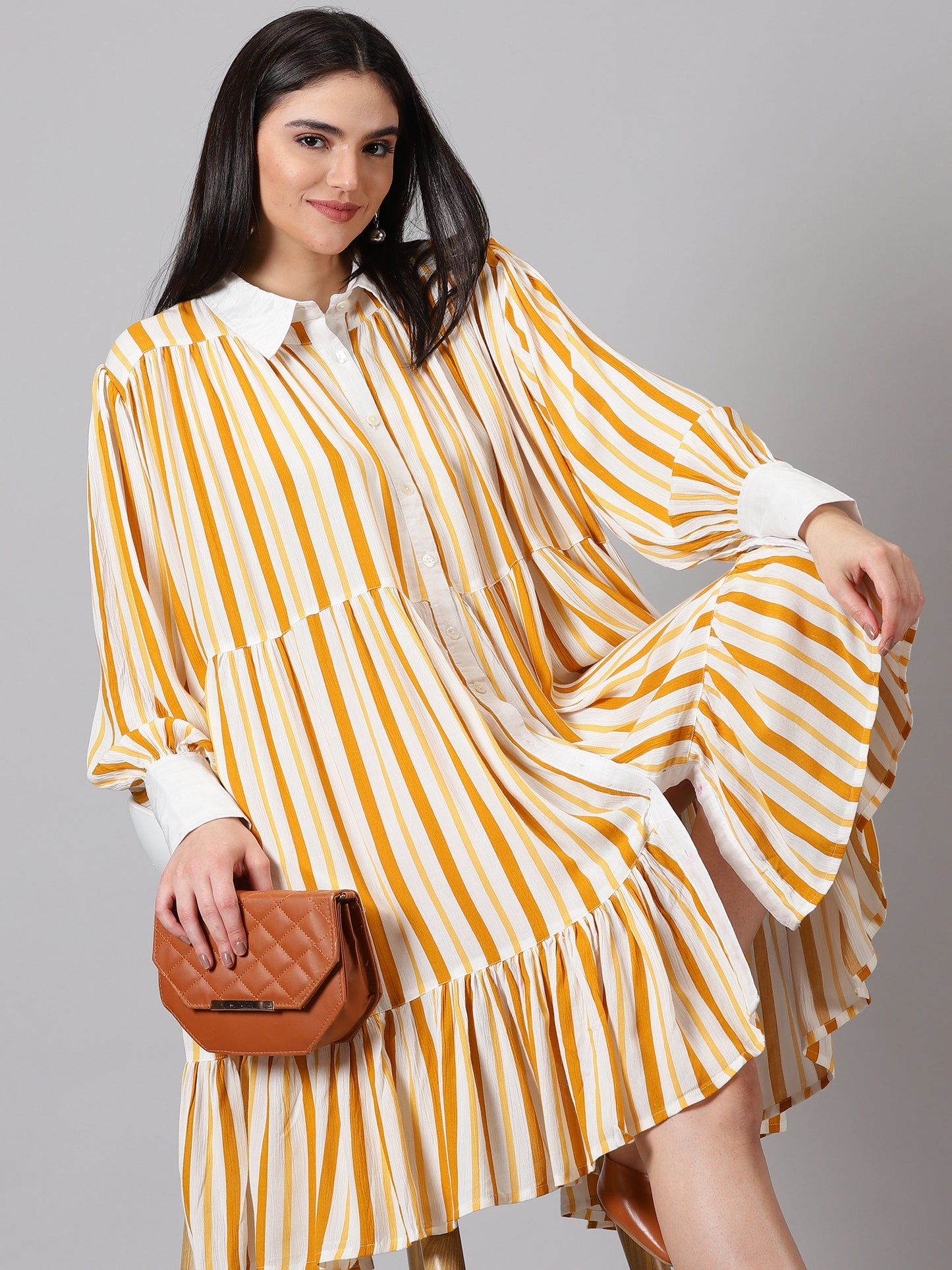 Yellow Rayon Dress