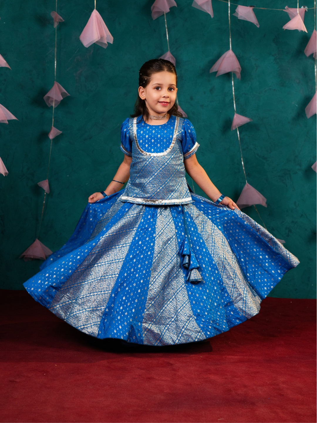 Blue Kurta and Lehenga Set
