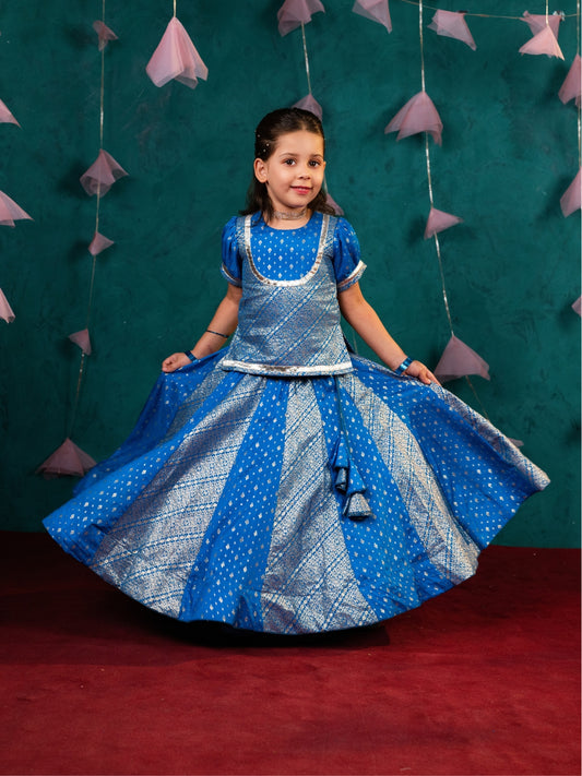 Blue Kurta and Lehenga Set