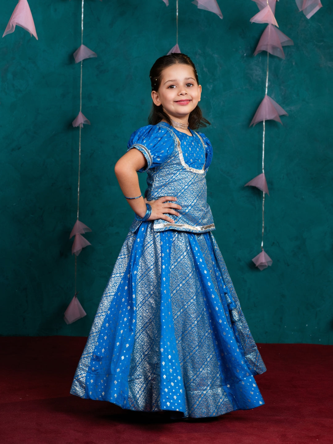 Blue Kurta and Lehenga Set