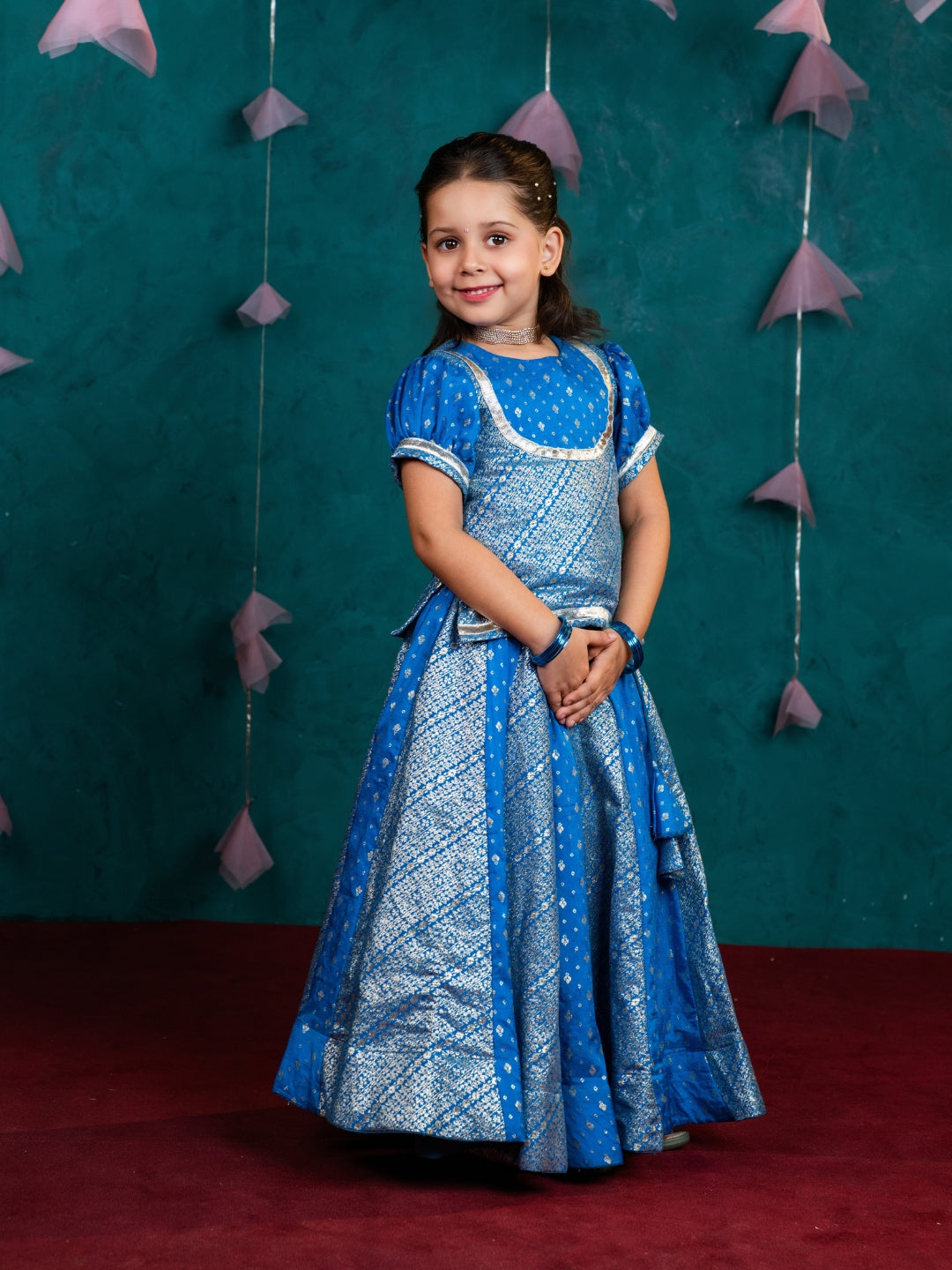 Blue Kurta and Lehenga Set