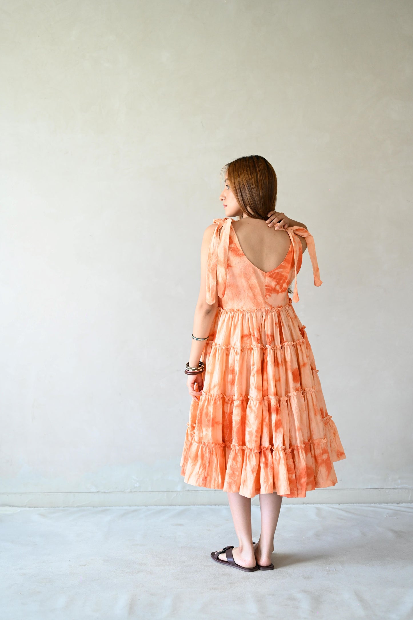 Orange Tie & Dye Dress