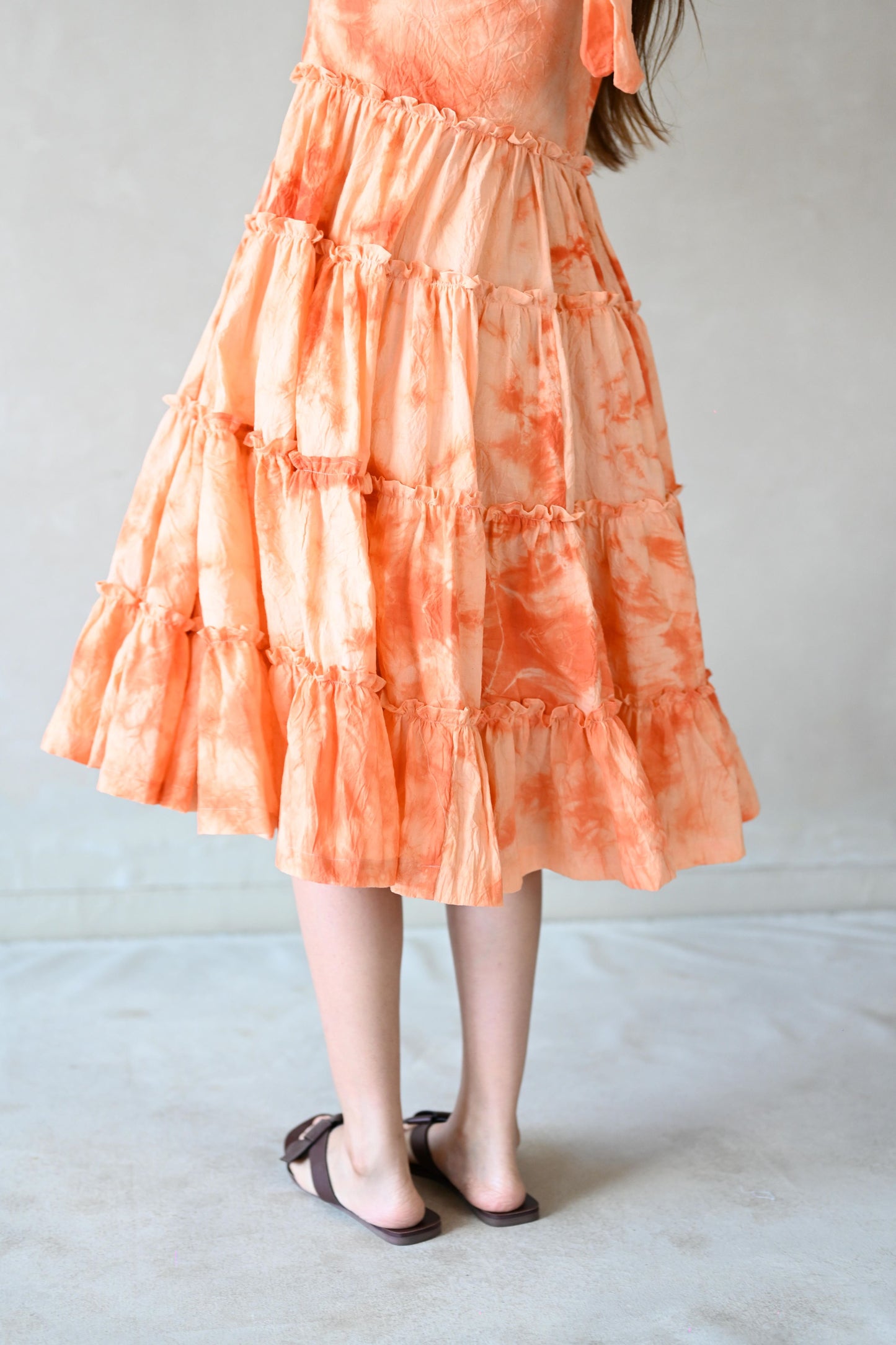 Orange Tie & Dye Dress