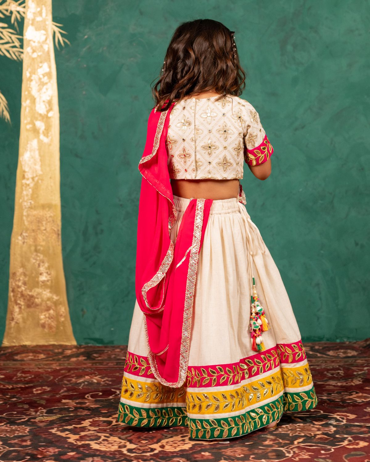 Off White Royal Matching Ethnic Wear for Kids