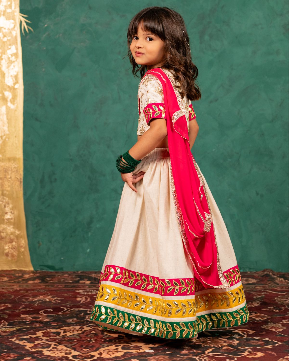 Off White Royal Matching Ethnic Wear for Kids