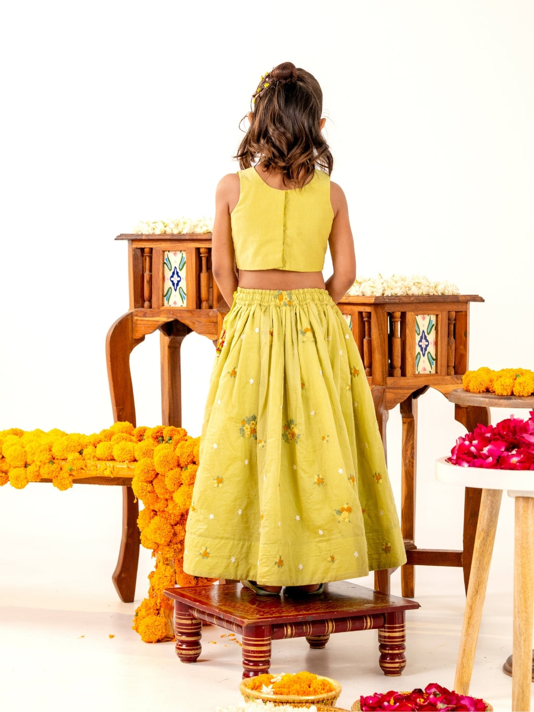 Mustard Yellow Matching Sibling Festive Wear