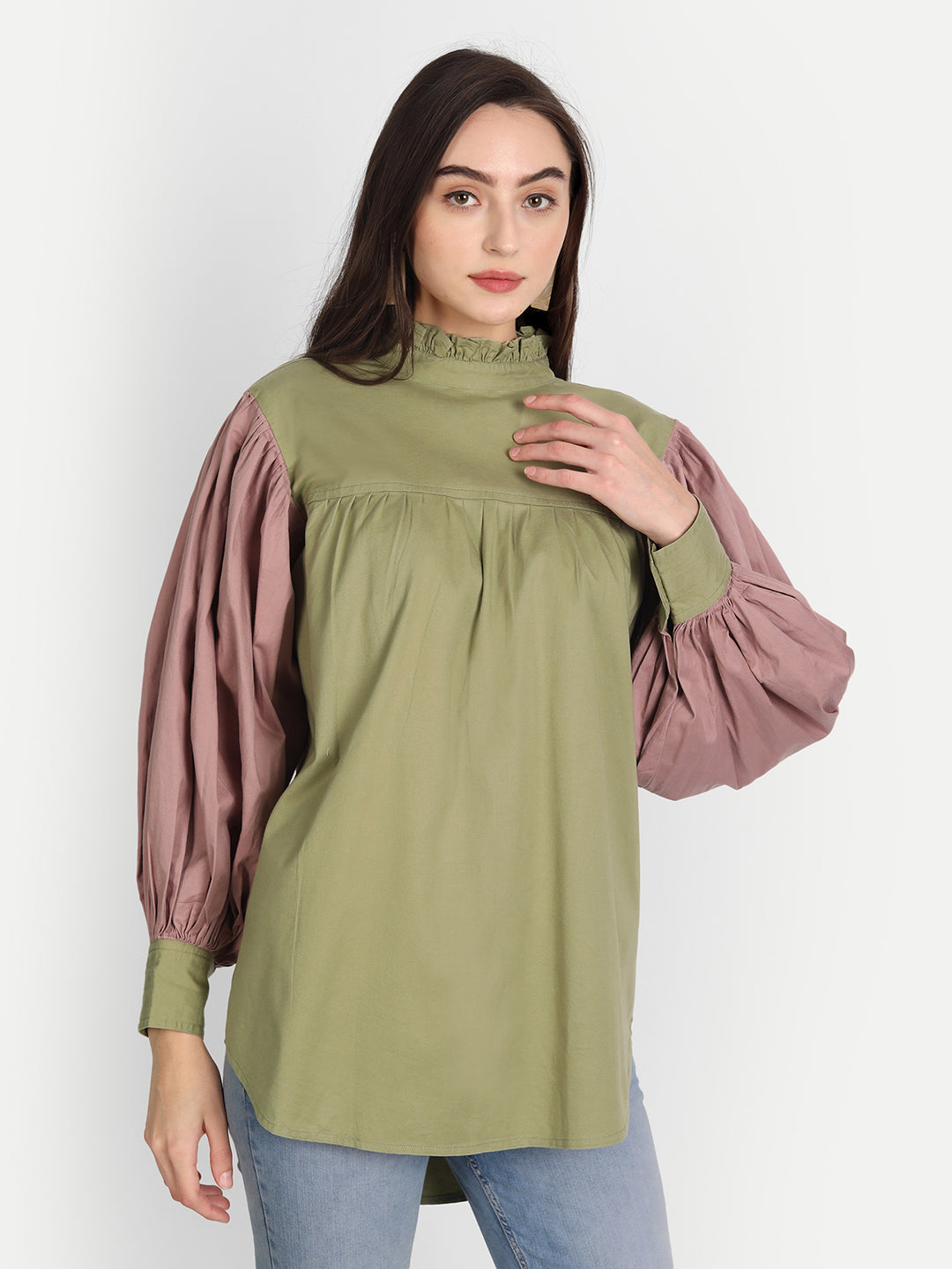 Fern Ruffle Sleeve Shirt