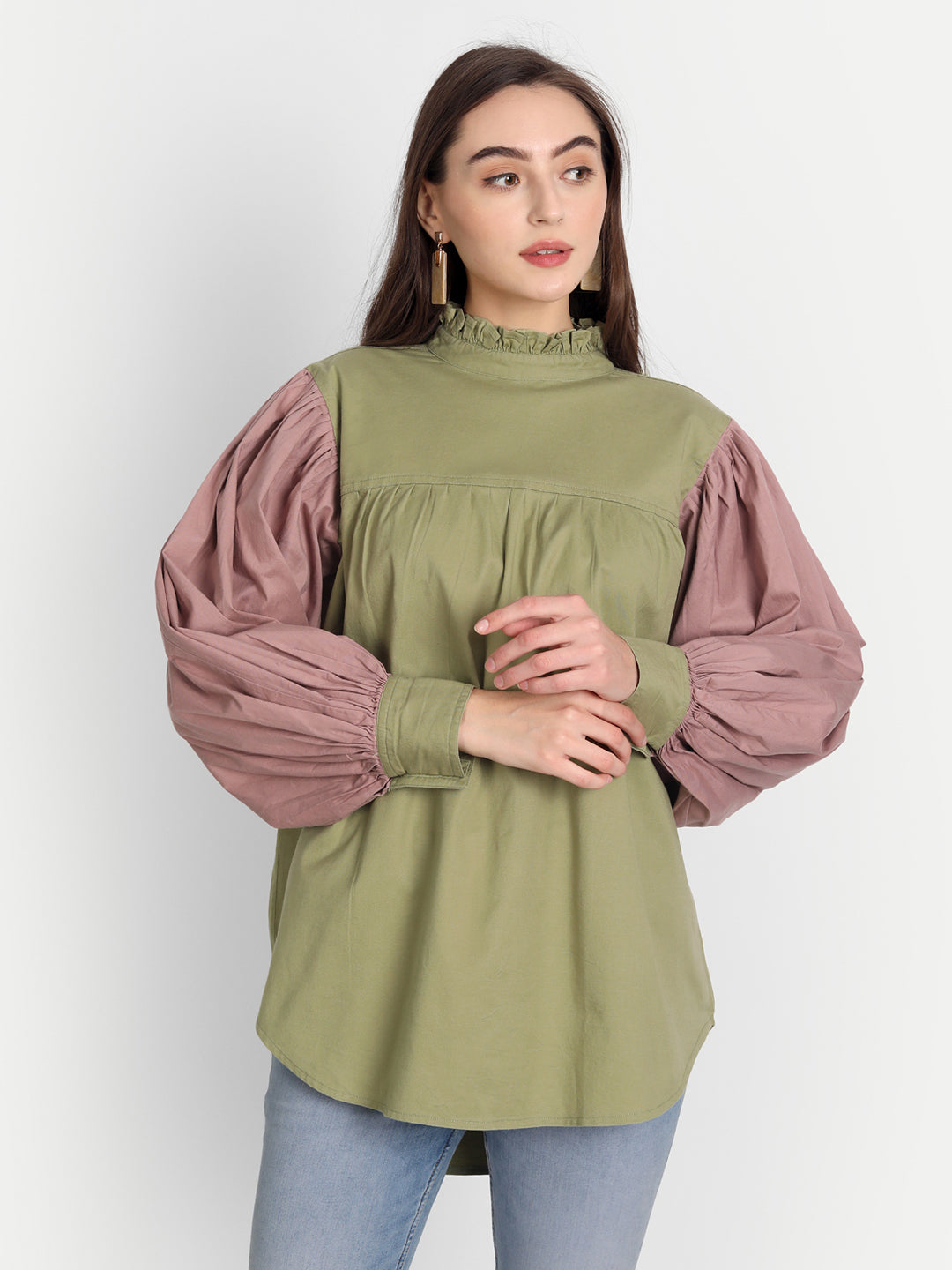 Fern Ruffle Sleeve Shirt