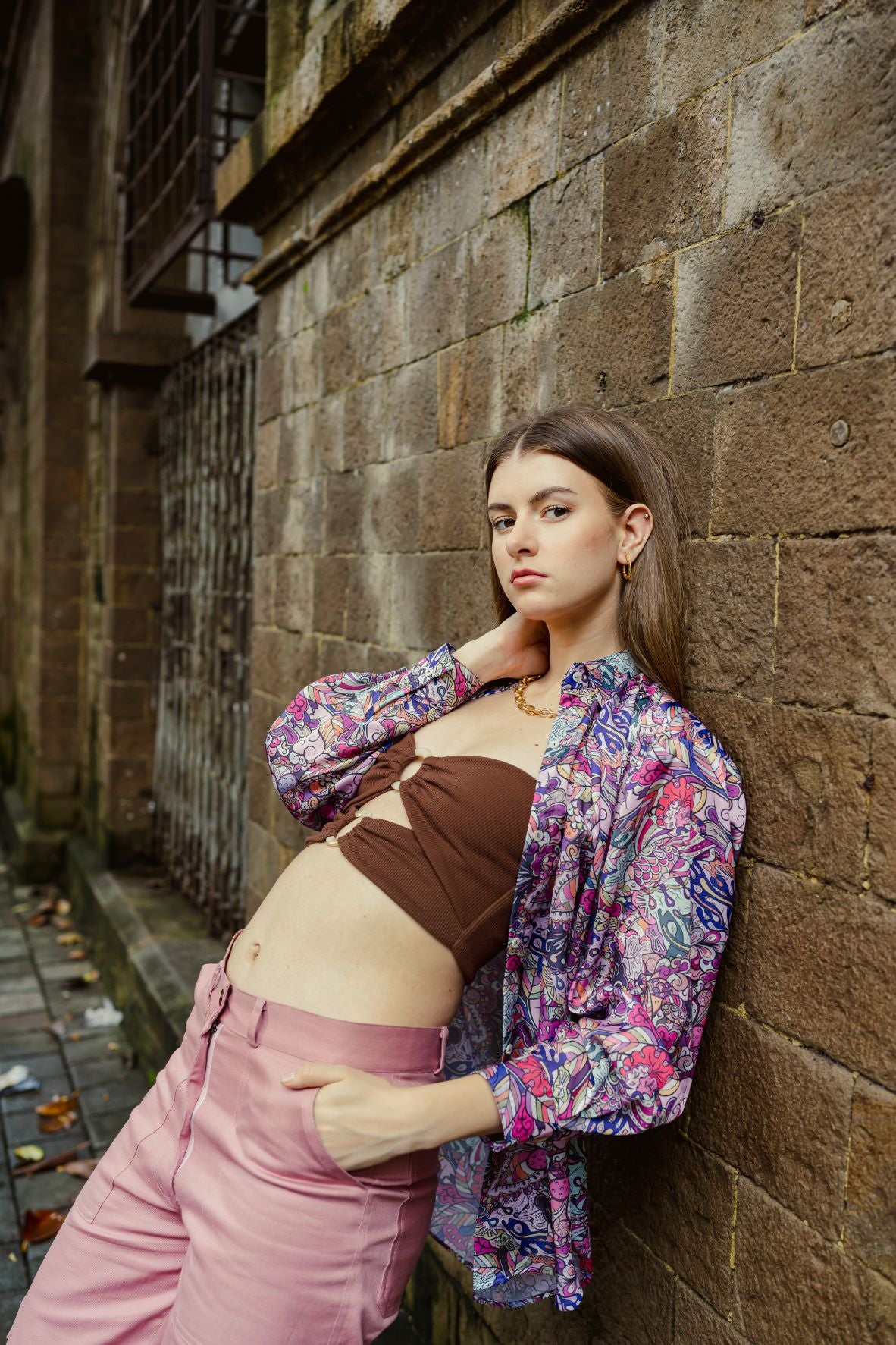 Satin Shirt With Floral Print