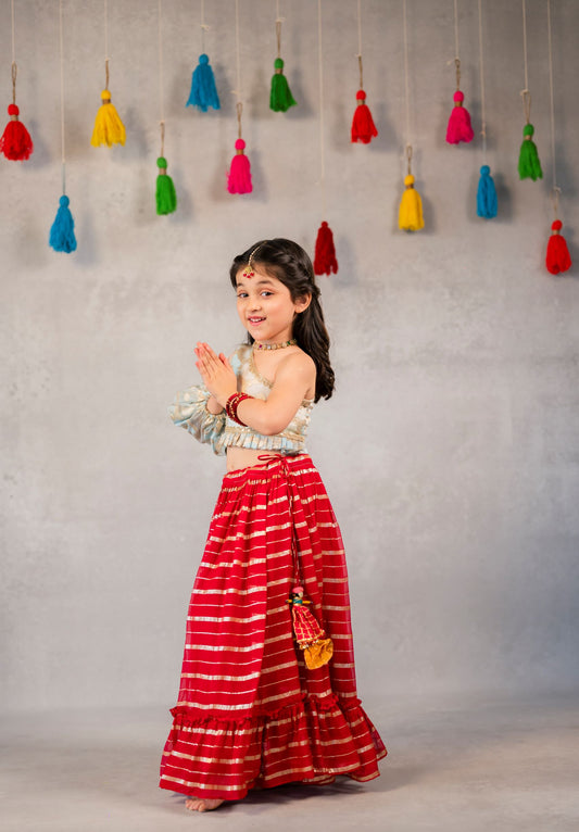 Girls Red Lehenga set
