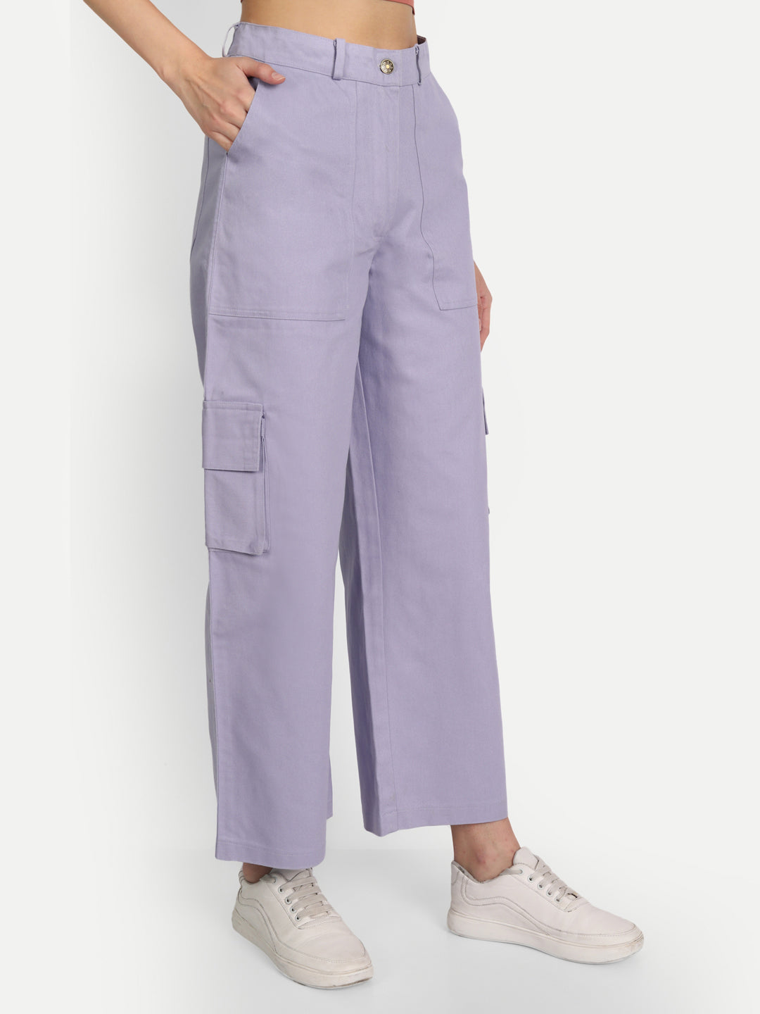 Mauve straight fit Pant