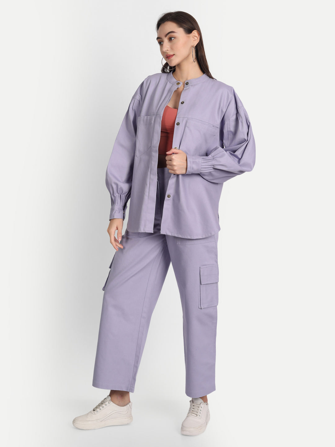 Mauve straight fit Pant