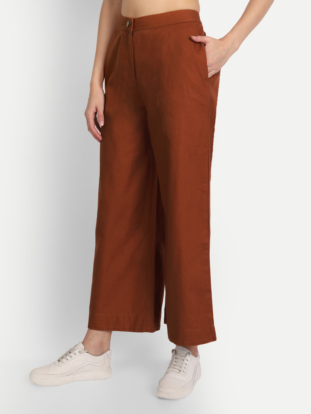 Rust Women Wide Leg Pant