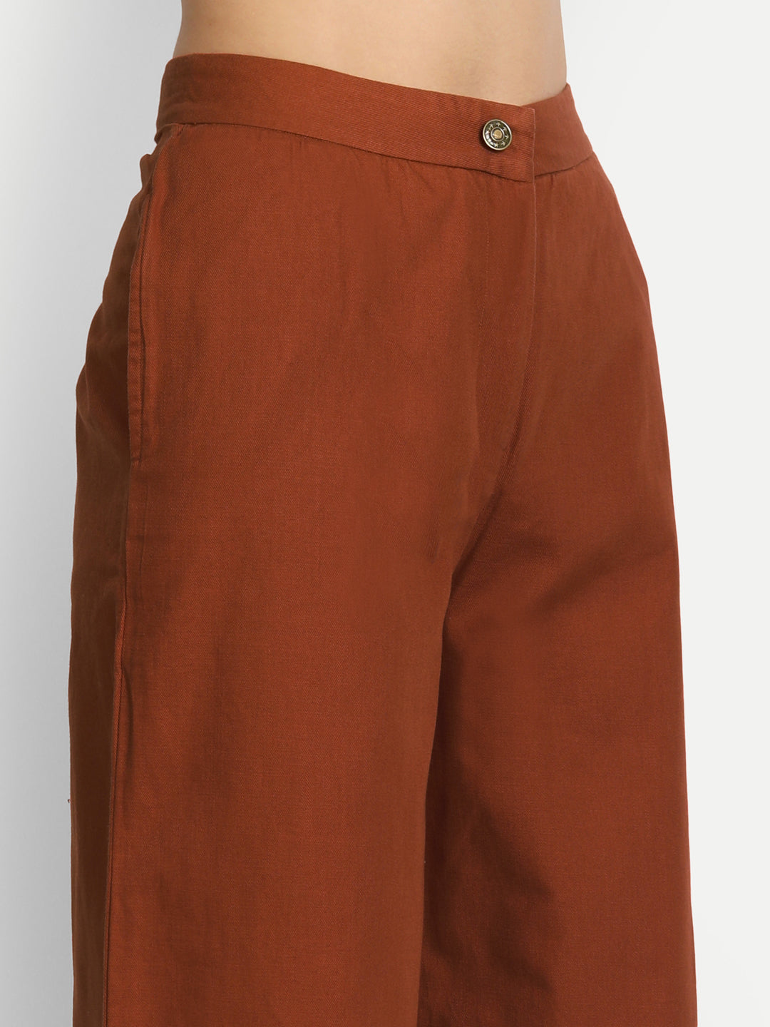 Rust Women Wide Leg Pant